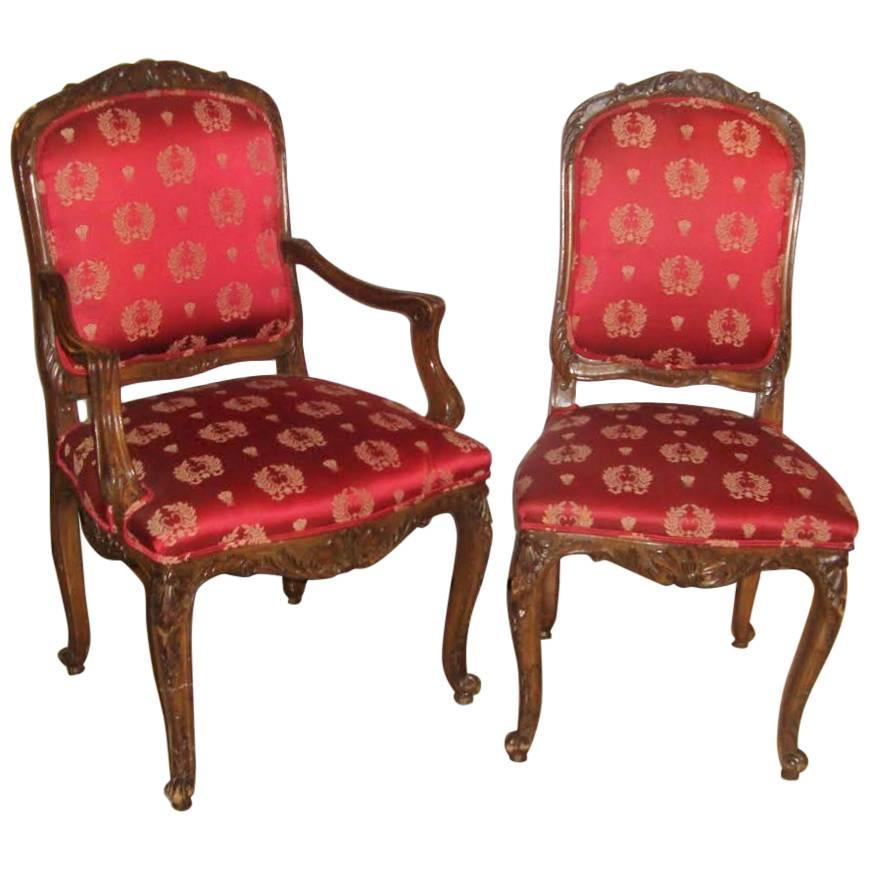 Set of 14 Dining Chairs Louis XV Style, Maison Jansen