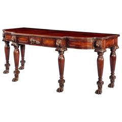 Regency Carved Mahogany Side Table