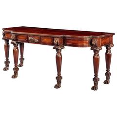Regency Carved Mahogany Side Table 2