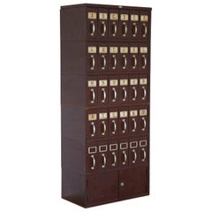 Used Industrial Steel Legal Filing Cabinet with 30 Drawers by Art Metal