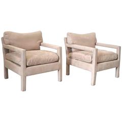 Pair of Mid-Century Parsons Style Club Chairs 3