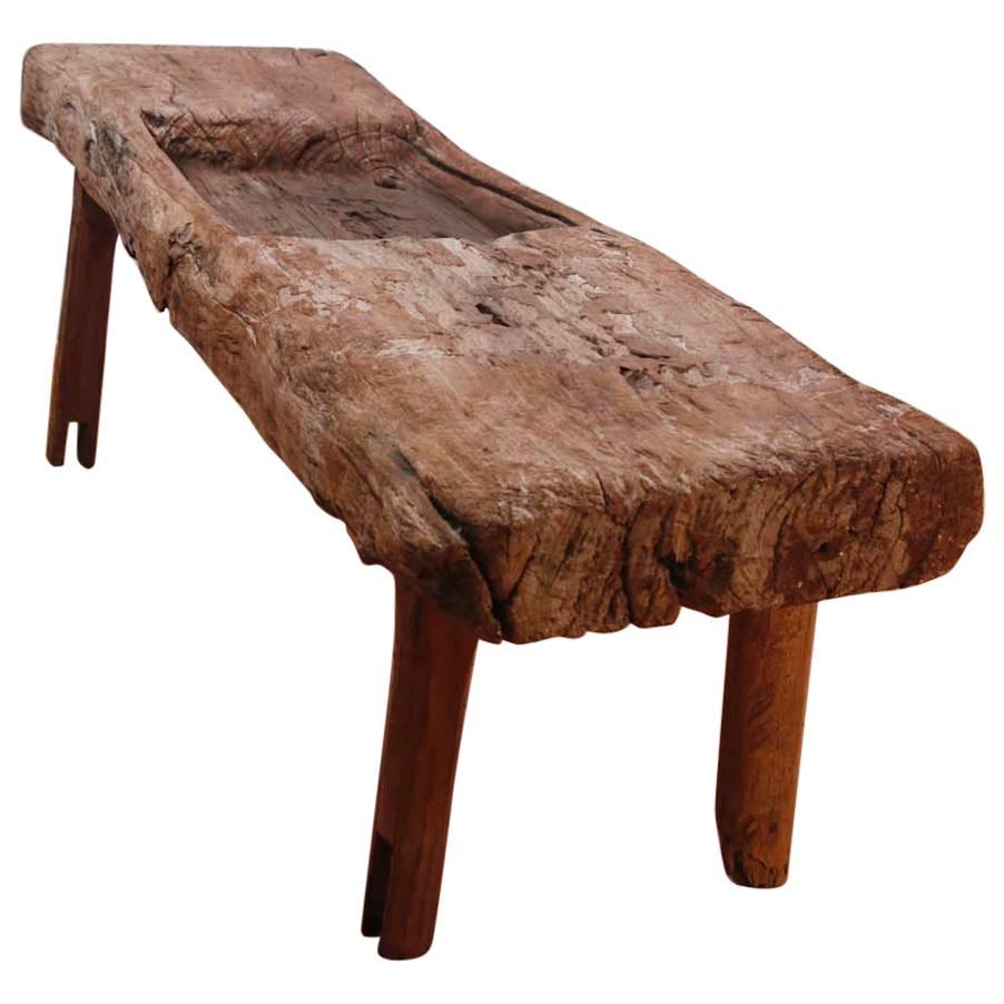 19th Century Primitive Mezquite Work Bench "Molendero" For Sale