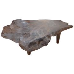 Cerused Teak Wood Coffee Table
