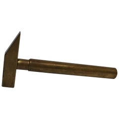 Vintage Italian Brass Hammer Tool Corkscrew Bottle Opener 