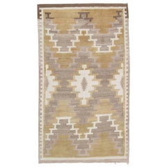 Vintage Navajo Rug, Patterned Rug, Handmade Rug, Beige Wool Rug