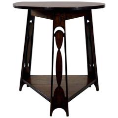 Stained Oak Circular Occasional Table Retailed by Liberty & Co