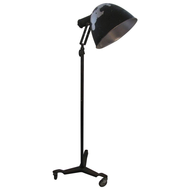  Mid Century Movie Television Theater Production Scoop Industrial Floor Lamp  For Sale