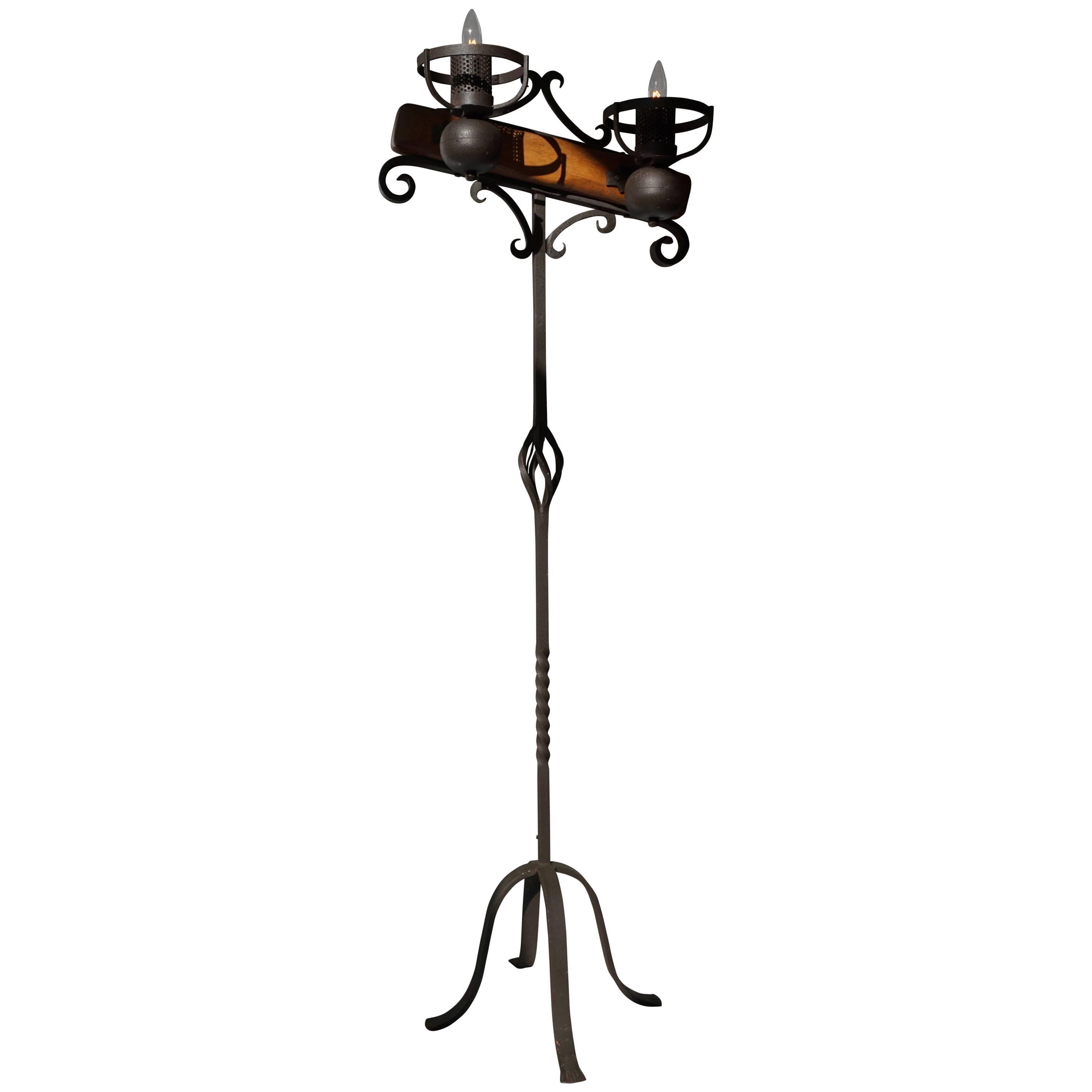 Wrought Iron Floor Lamp For Sale