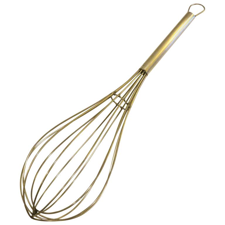 1970s Pop Postmodern Era Stainless Steel Extra Large Decorative Giant Whisk  at 1stDibs