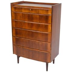 Mid-Century Danish Rosewood Highboy Dresser