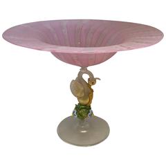 Amazing Mid-20th Century "Zanfirico" Centerpiece with Swan