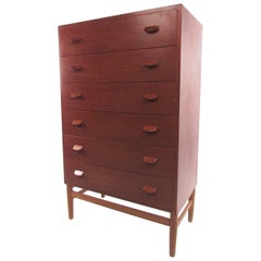 Mid-Century Modern Danish Teak Highboy by Poul Volther