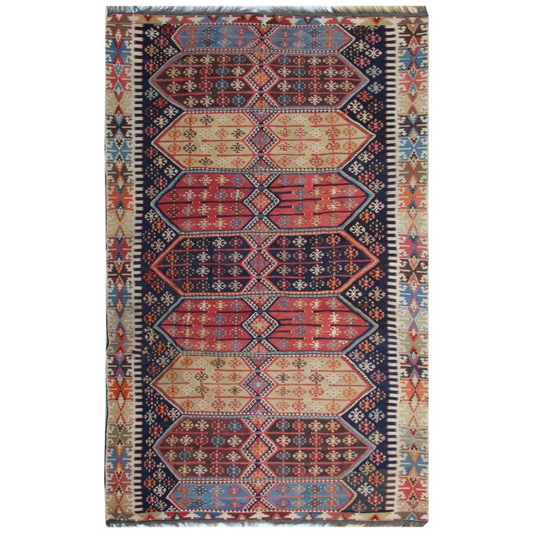 Turkish Rugs, Antique Rugs Kilims from Konya, Handmade Carpet Kilim Rug ...