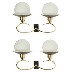 1950s Pair of Fancy Sconces Attributed to Stilnovo