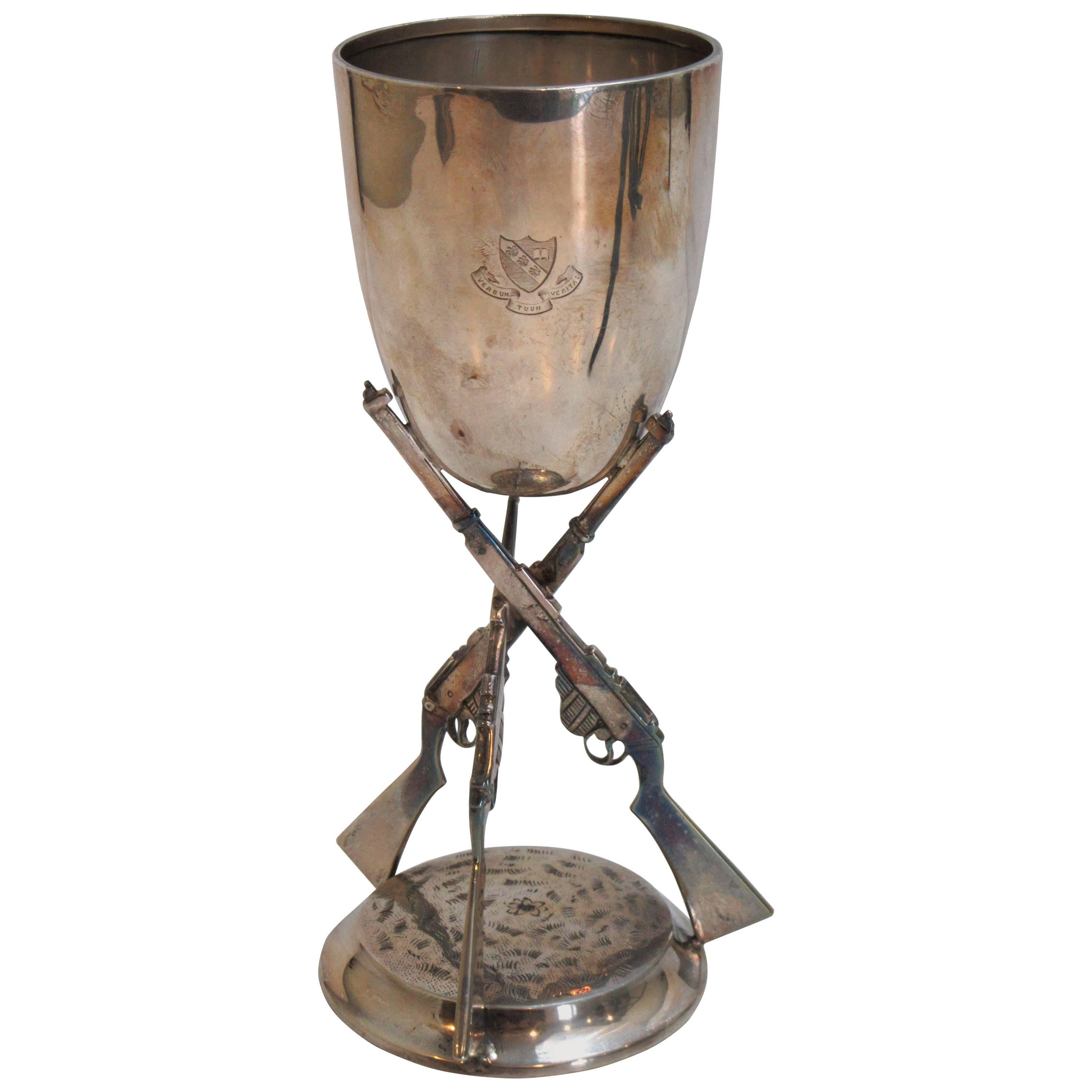 English Sterling Silver Trophy Chalice of the Monkton Combe School, 1912