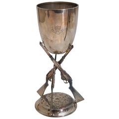 Antique English Sterling Silver Trophy Chalice of the Monkton Combe School, 1912