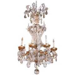 Impressive Bagues Chandelier, Large Size and Bronze and Crystal in swirl design