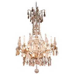 Palace Size Grand Baccarat Crystal & Bronze Chandelier with Twenty Eight Lights