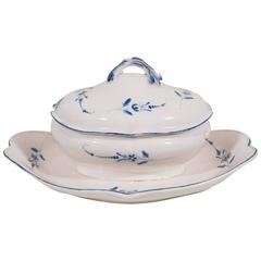 Antique Blue and White Porcelain Small Tureen