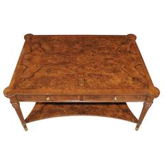 Burr Walnut Regency Style Coffee Table Cocktail Tables Furniture