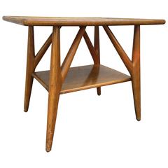 Paul Laszlo Style Sculptural Wood Spider Leg Side Table
