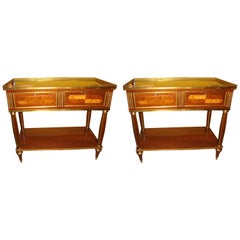 Pair of Russian Neoclassical Style Consoles Manner of Jansen