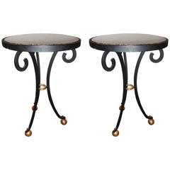 Vintage Pair of Directoire Style Mid-Century Modern End Tables