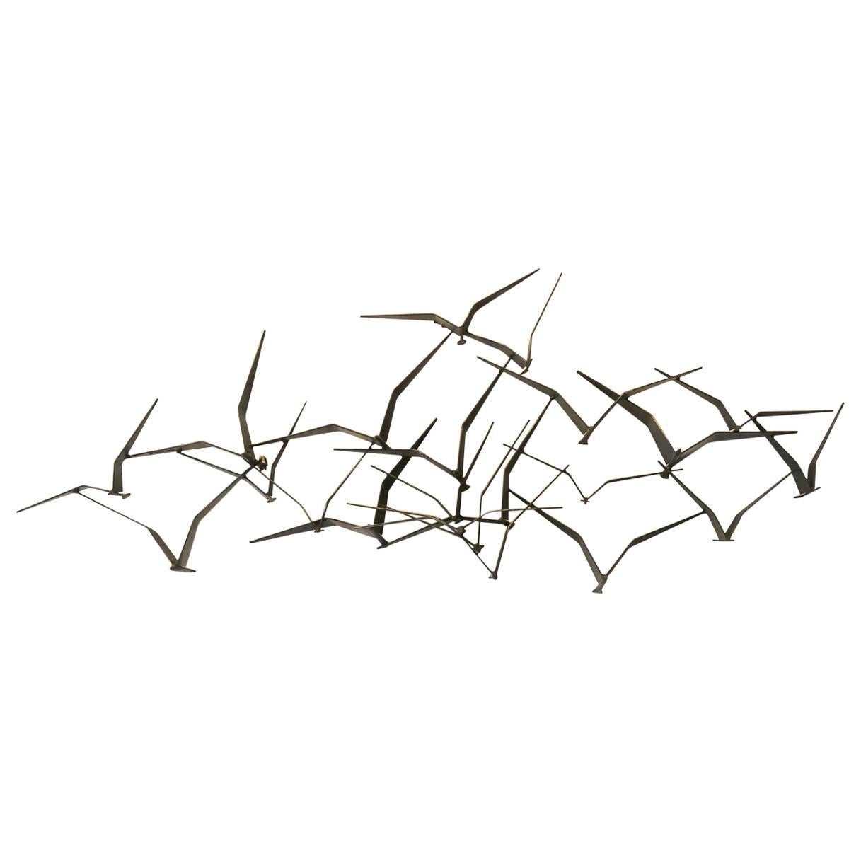 Curtis Jere Birds in Flight Wall Sculpture, 1968