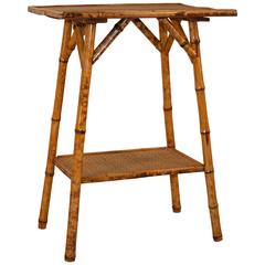 19th Century French Tortoise Bamboo Table