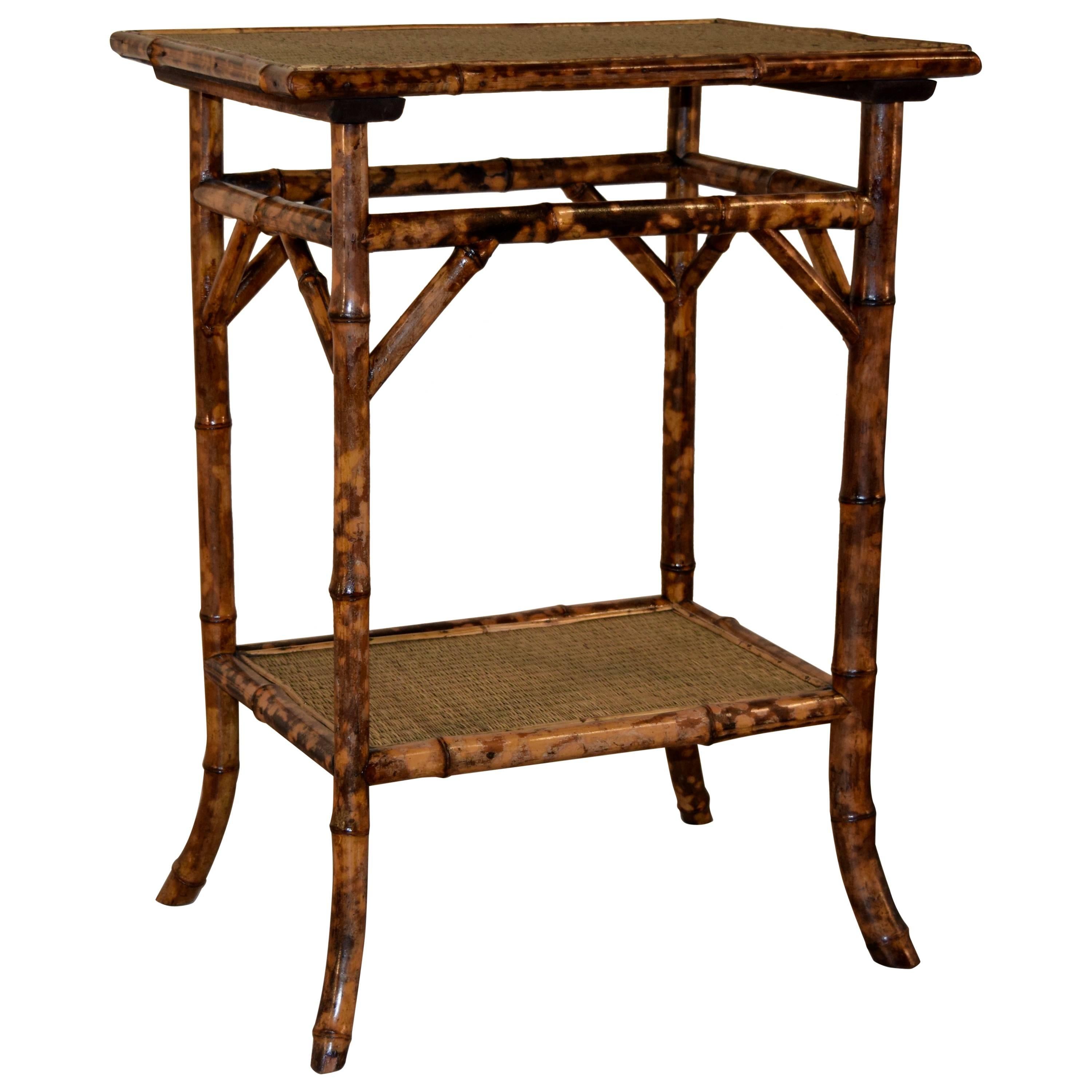 19th Century French Tortoise Bamboo Table