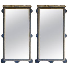 Pair of 19th Century Monumental Spanish Painted Mirrors