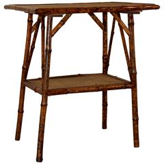 Late 19th Century Tortoise Bamboo Side Table