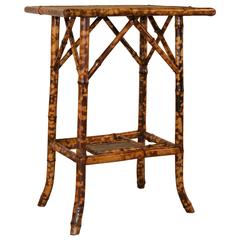 19th Century French Tortoise Bamboo Side Table