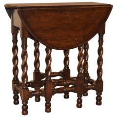 Late 19th Century Oak Gateleg Side Table