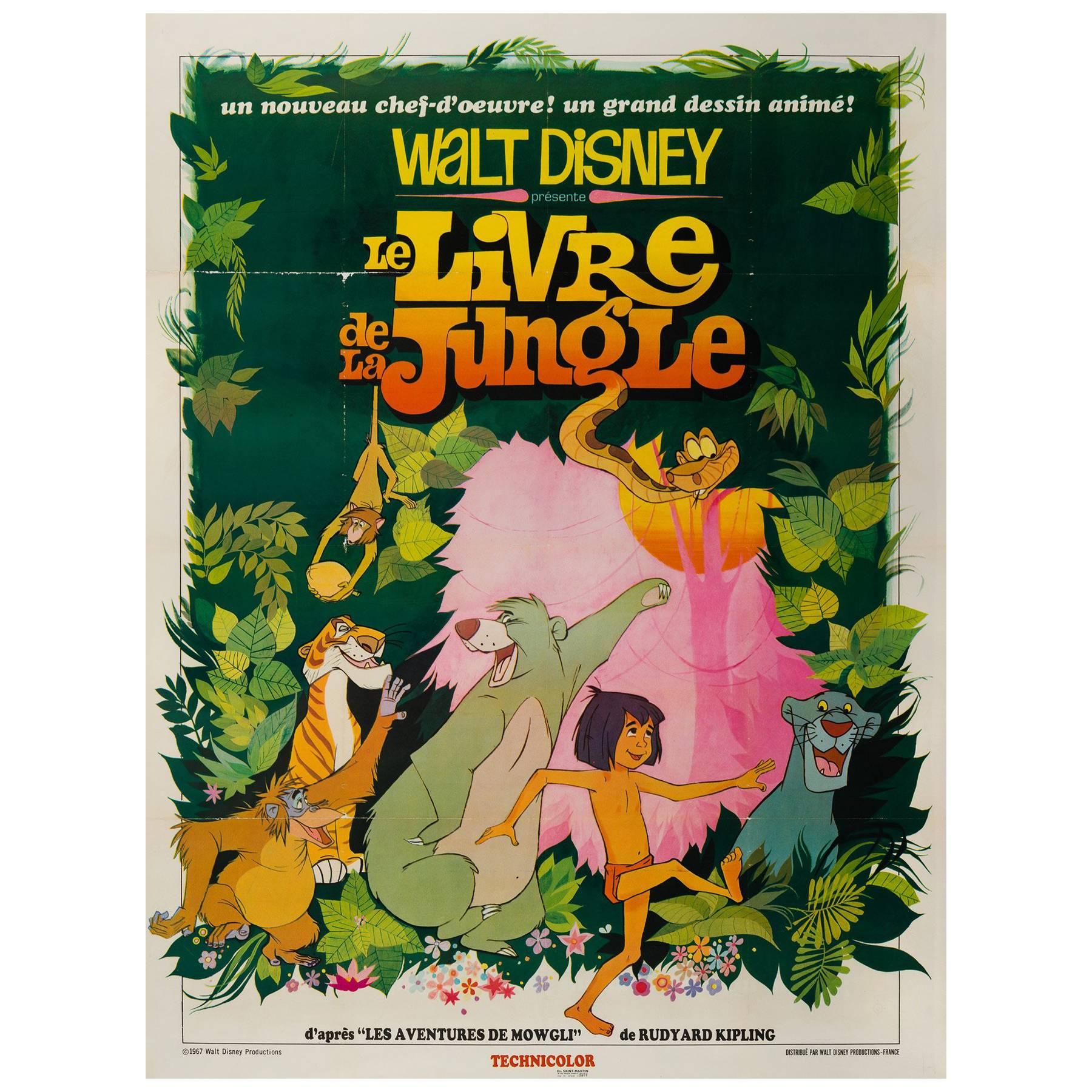 Jungle Book Original French Grande Film Poster, 1967