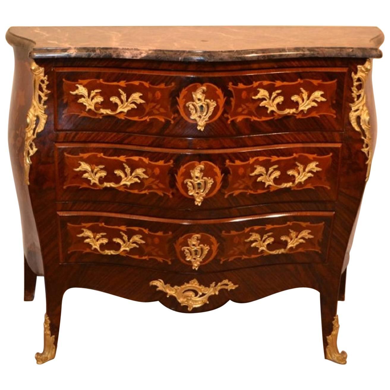 Antique French Louis XV Commode Chest of Drawers, circa 1880