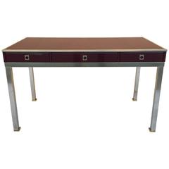 Desk Lacquered by Guy Lefevre for Maison Jansen, 1970s, France