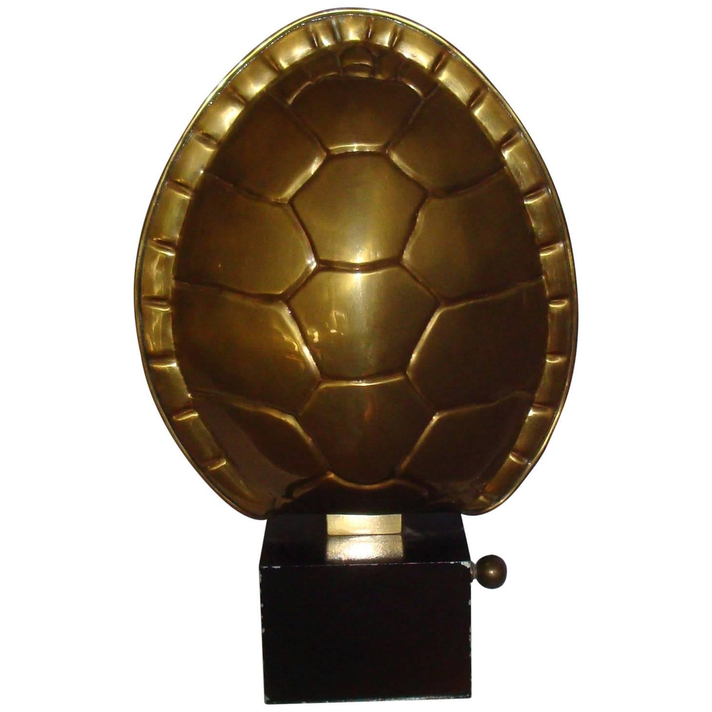 Chapman Brass Turtle Lamp