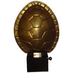 Vintage Chapman Brass Turtle Lamp