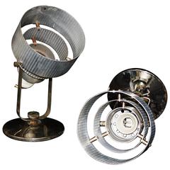 20th Century Pair of Aluminium Spotlights