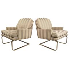 Pair of Mid-Century Modern Cantilever Lounge Chairs by Selig 4