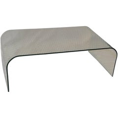 Waterfall Style Plate Glass Coffee Table