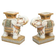 Whimsical Pair of "Elephant" Garden Seats