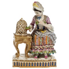Late 19th Century Porcelain Figure of a Seated Young Lady
