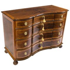 Biedermeier Walnut Serpentine Inlaid Commode 8
