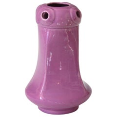 Awaji Pottery Art Deco Vase in Pink Glaze