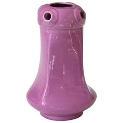Awaji Pottery Art Deco Vase in Pink Glaze