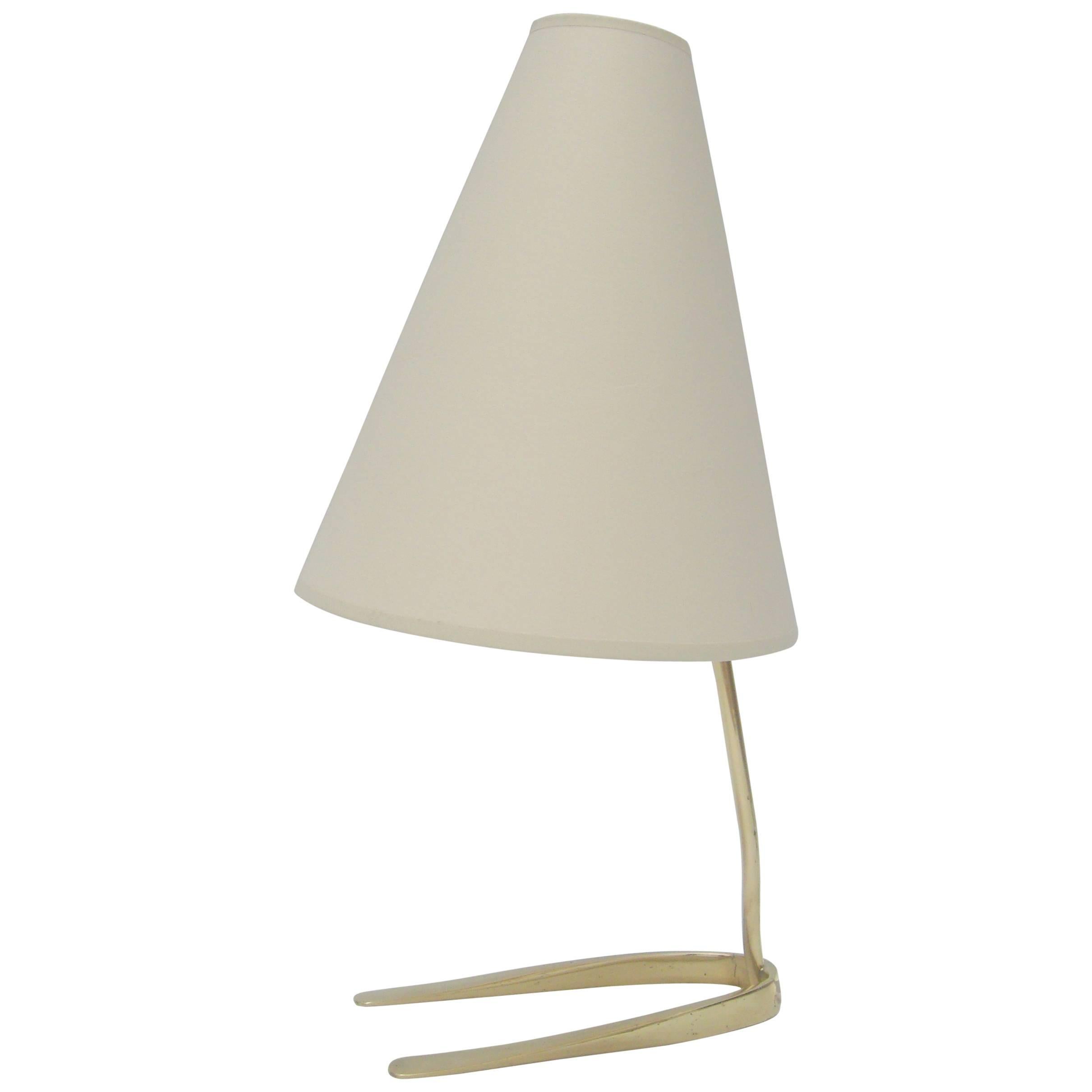 Italian 1950s Brass Desk Lamp For Sale