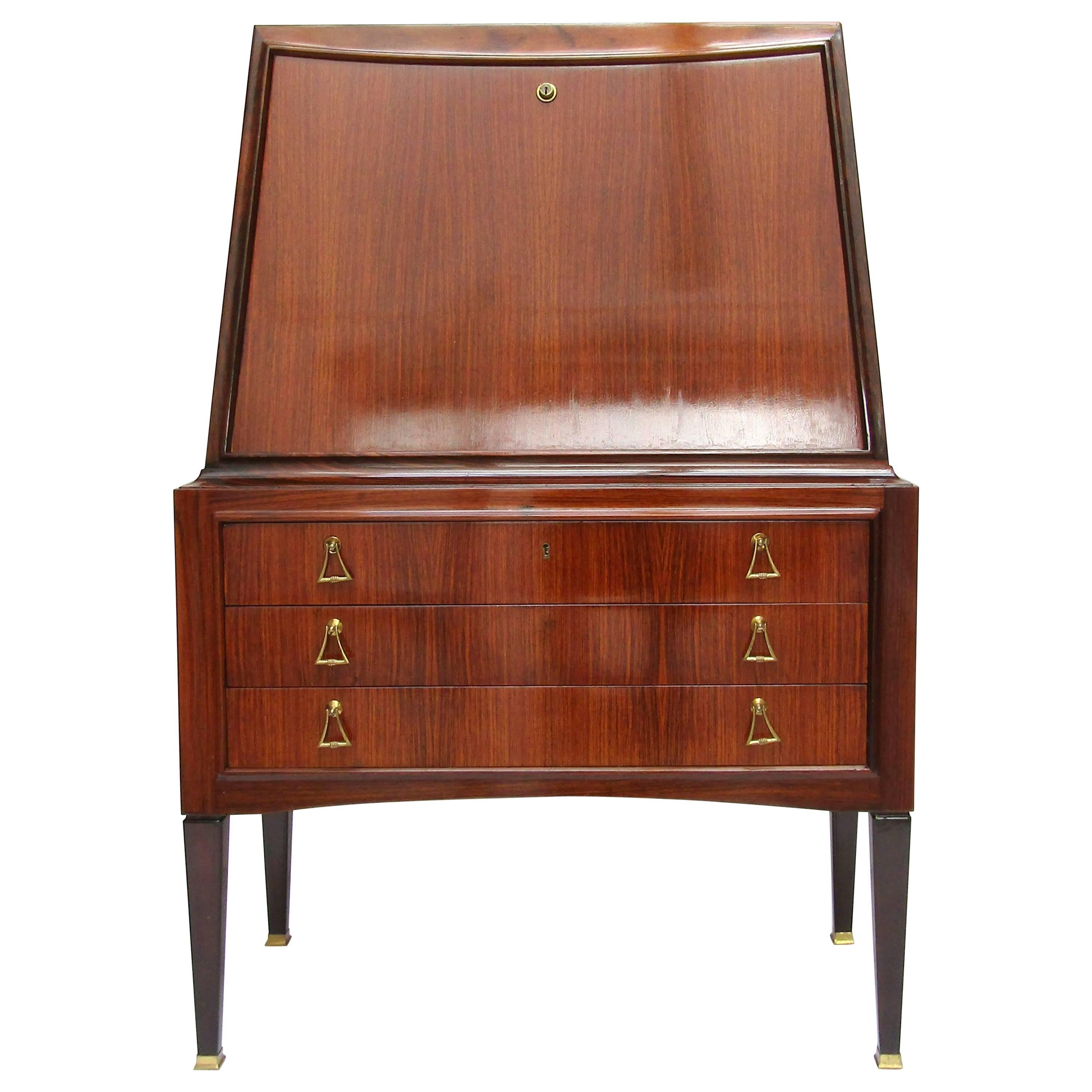 Italian, 1950s Drop Front Cocktail Cabinet