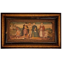 Antique Italian Baroque marriage scene in the style of Vinckeboons, 16th-17th century